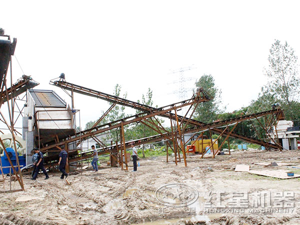 湖北均縣粘土制砂工藝現場