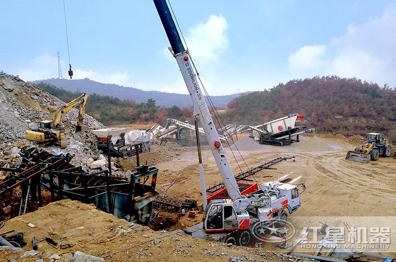 移動制砂搭建現場