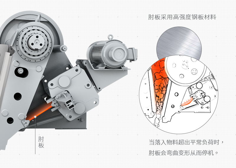 顎式破碎機粗碎石料過程